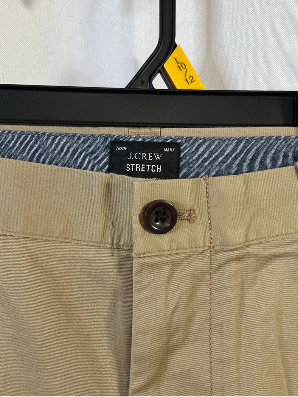 NWT J. Crew Men's Shorts Size 35 Tan Stretch Chino 10.5